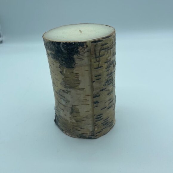 Large Candle Brown Tan Tree Trunk Log Wax - Picture 6 of 10